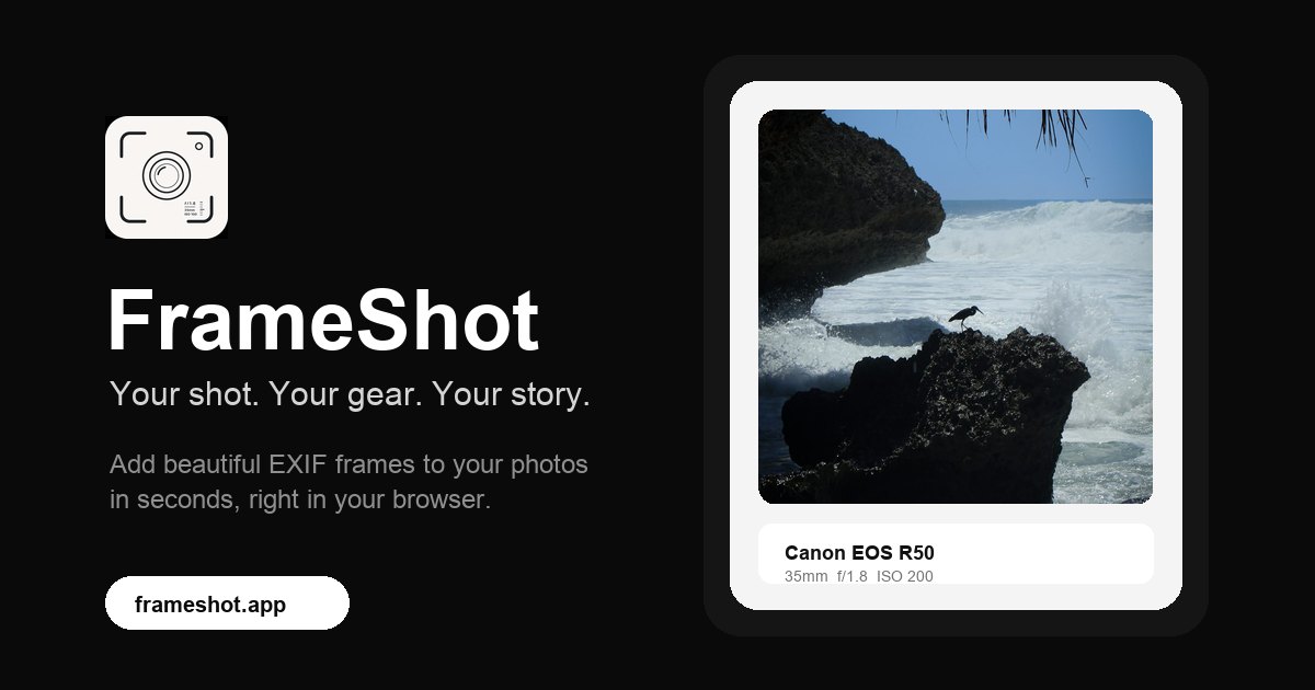 Exif Frame FrameShot - Free EXIF Frame Generator